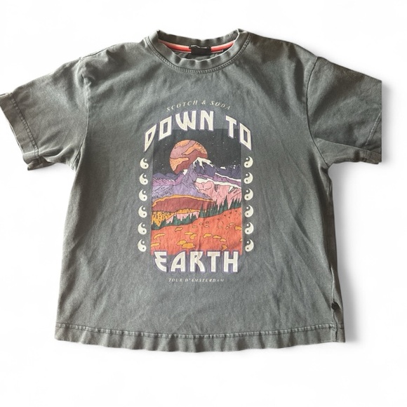 Scotch & Soda Tops - Scotch & Soda “Down To Earth” Graphic T-Shirt | XS | Vintage Wash Tee